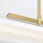 Подвесной светильник линейный золотого цвета с длинной цилиндрической стеклянной трубкой Eurofase варинант исполнения - 7 | Loft Concept в Барнауле