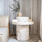 Дизайнерский журнальный стол цилиндрической формы фактурный Mylepen варинант исполнения - 2 | Loft Concept в Барнауле