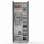 Двухдверный шкаф белого цвета Strict Lines варинант исполнения - 4 | Loft Concept в Барнауле